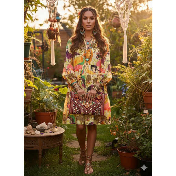 J.CREW Dresses & Skirts - J Crew Animal Print Mini Dress XS Cotton Tiered Boho